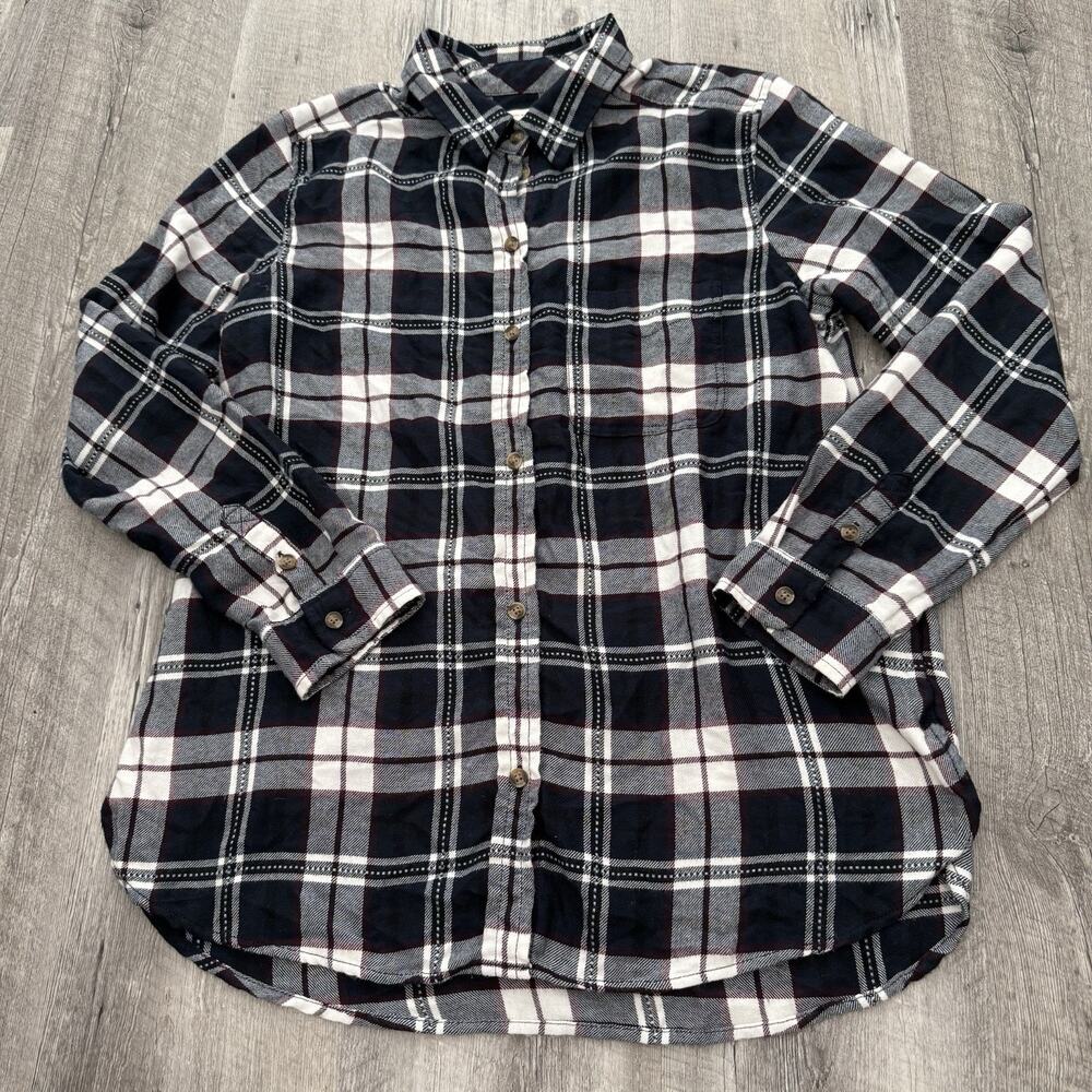 American Eagle Ahh-mazingly Soft Boyfriend Fit Flannel Shirt Womens Medium Plaid